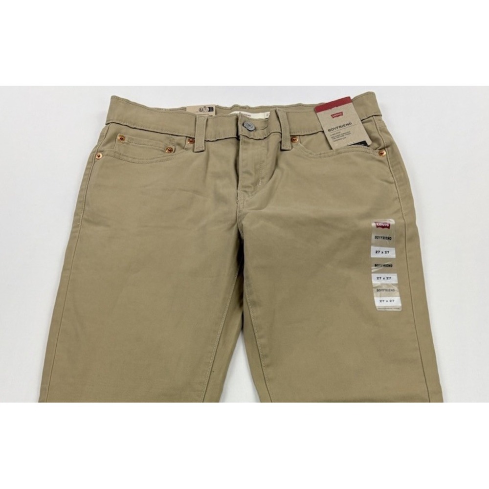 NWT Levi's Women's Boyfriend Jeans Mid Rise Tan Tapered Leg 27 X 26 - Picture 3 of 16